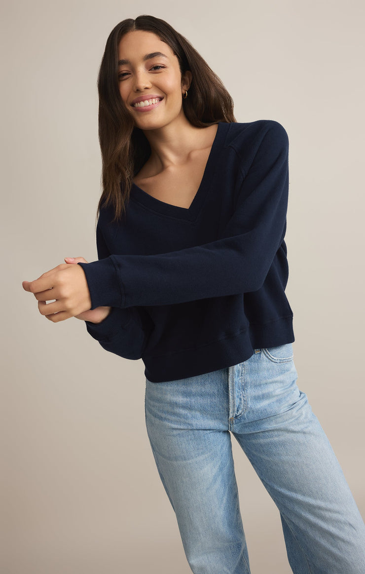 Avenue V-Neck Sweatshirt