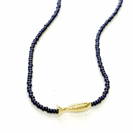 Lucky Fish Beaded Necklace