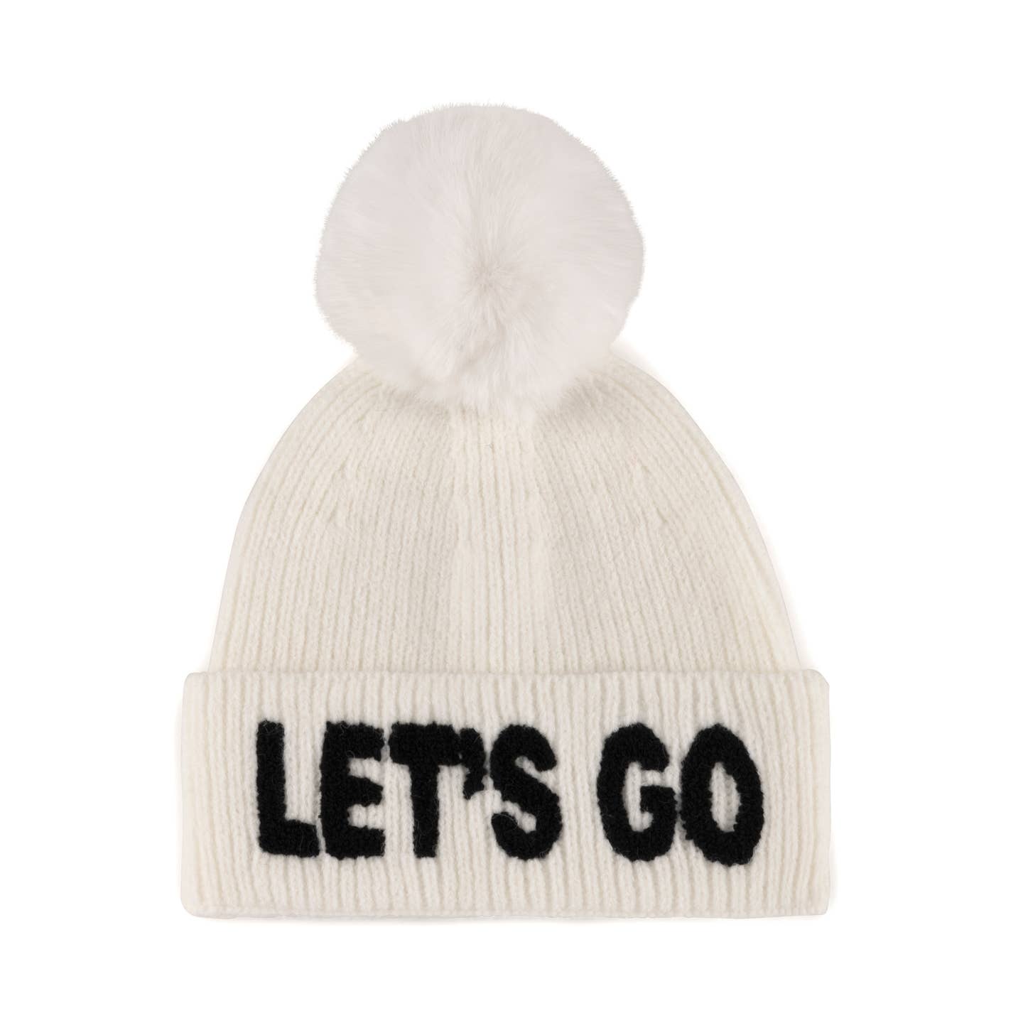 "Let's Go" Pom Pom Hat