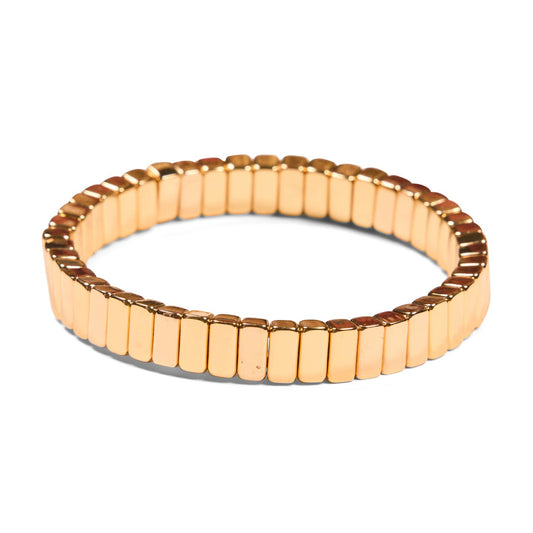 Gold Tall Tile Bracelet