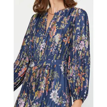 Floral Printed Pleated Dress