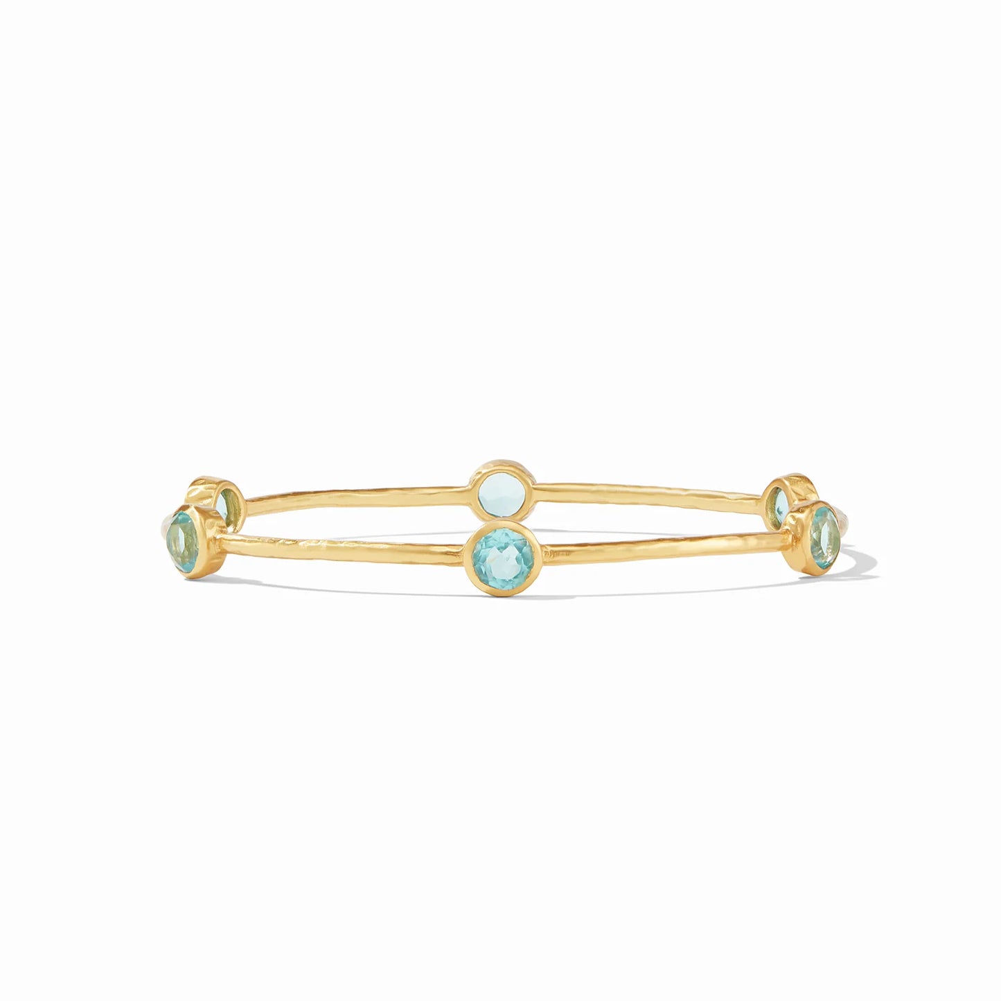 Milano Gold Bangle Chalcedony Blue - S