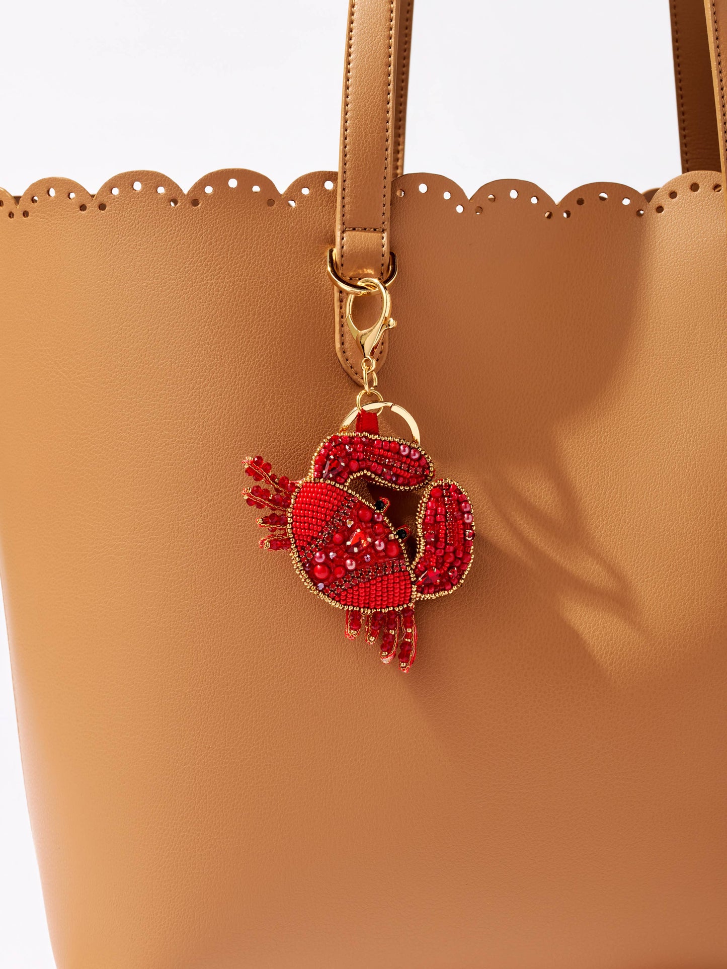Crab Beaded Bag Charm