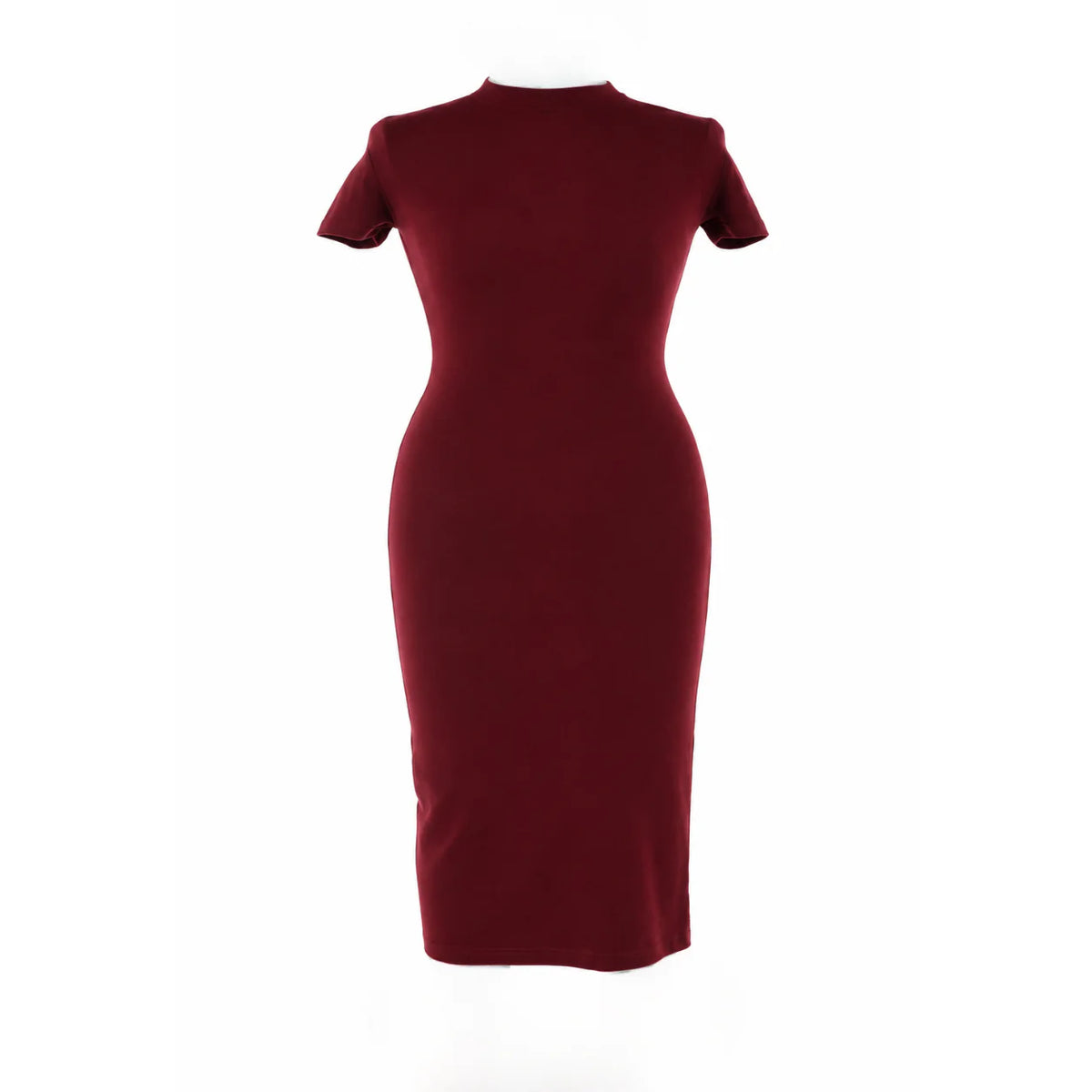 Burgundy Knit Sweater Dress