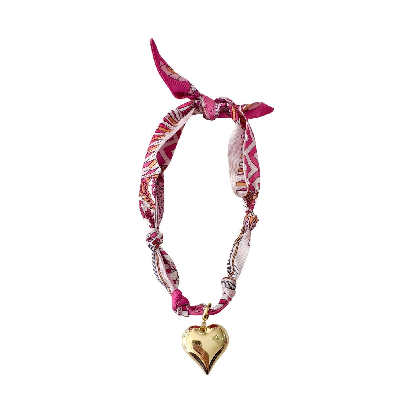 Pink Cassidy Scarf Necklace