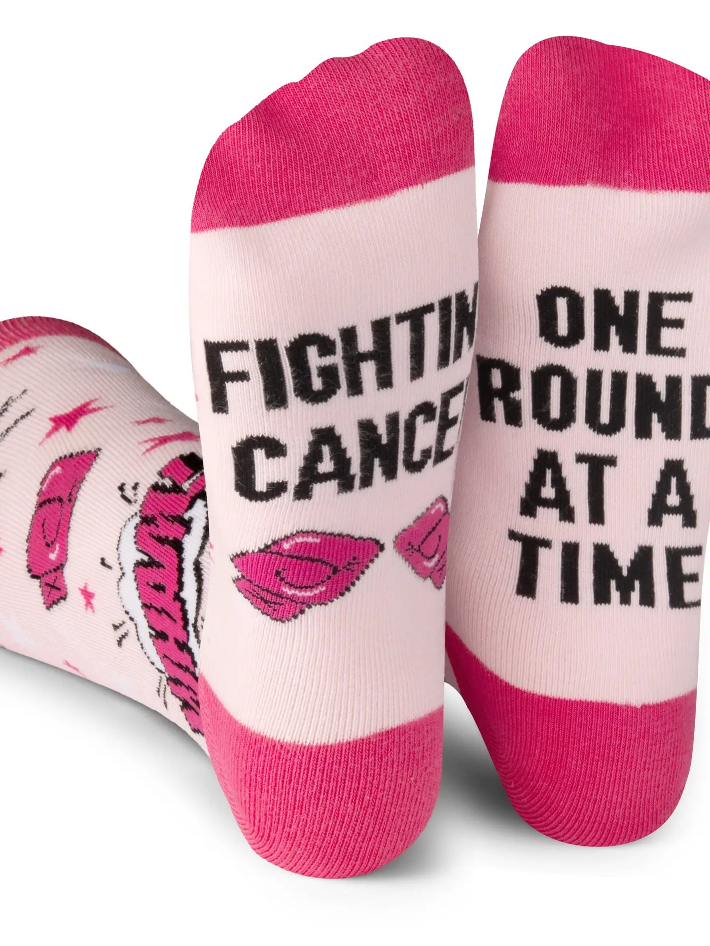 Beat Cancer Pink Socks