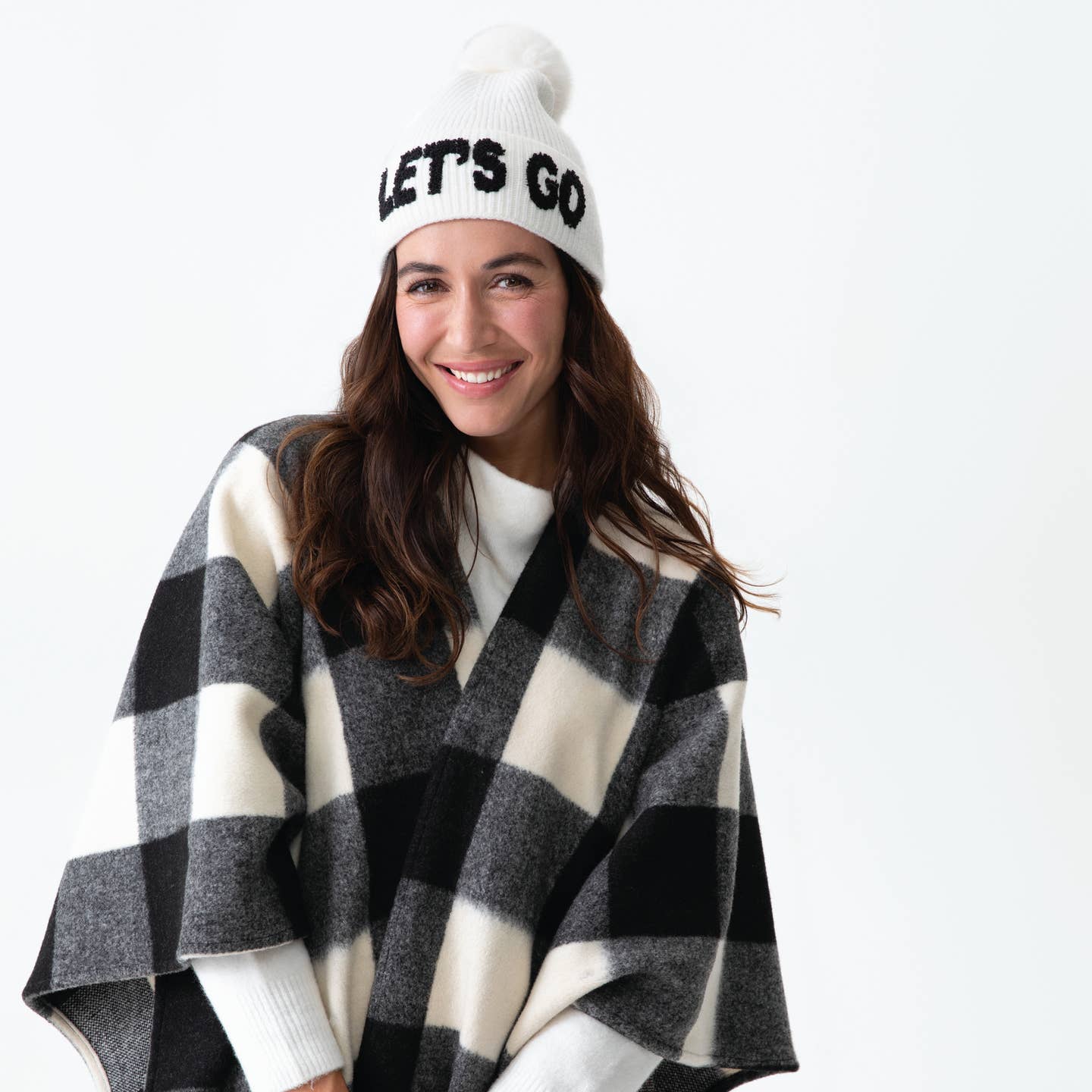 "Let's Go" Pom Pom Hat