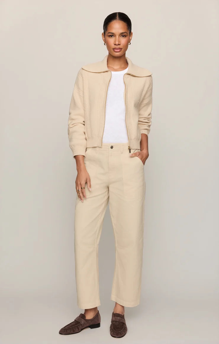 Ecru Colman Bowed Utility Pant