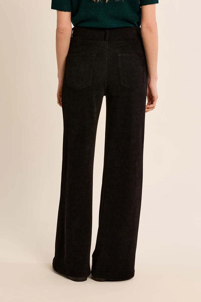 Black High Waist Corduroy Pant