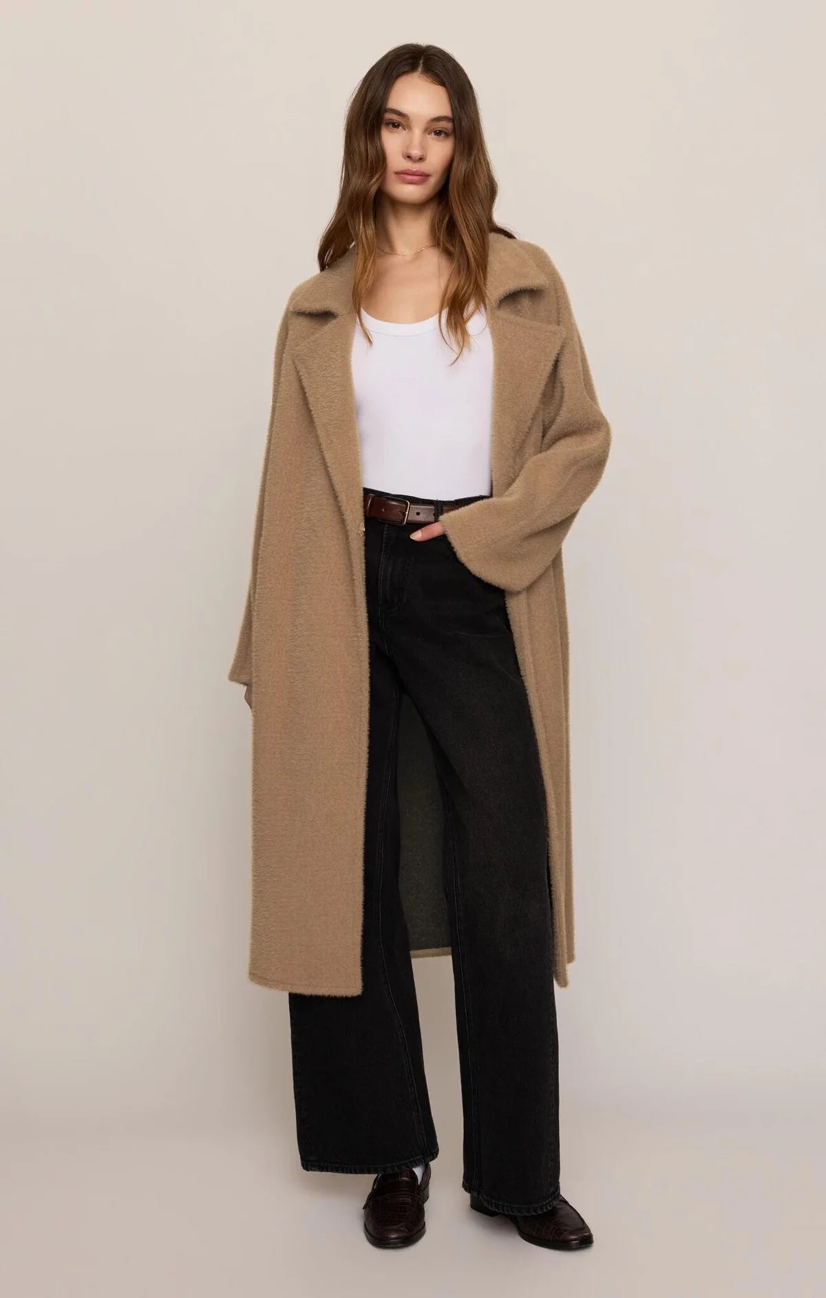 Light Toffee Crosby Cocoon Coat