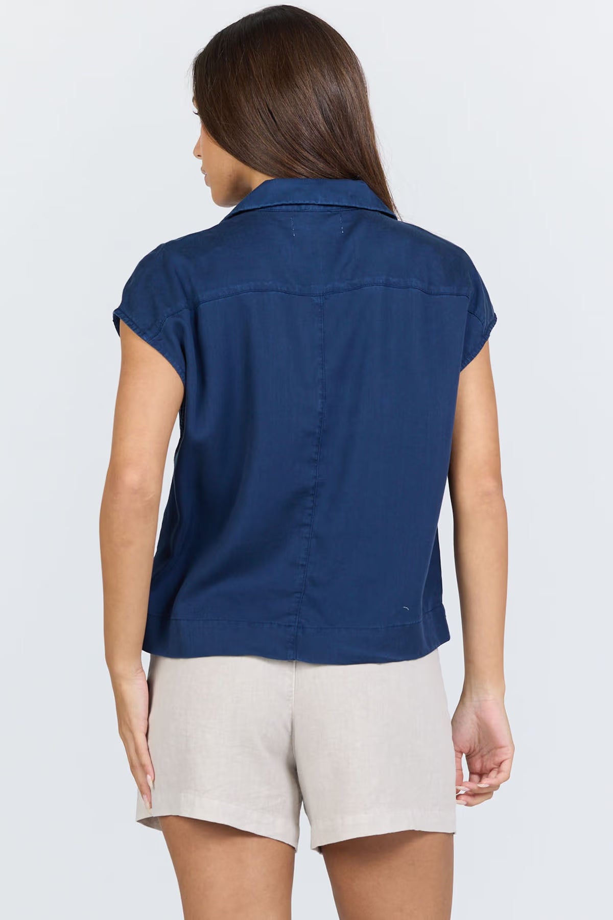 Cruz Short Sleeve Button Down - Black Iris