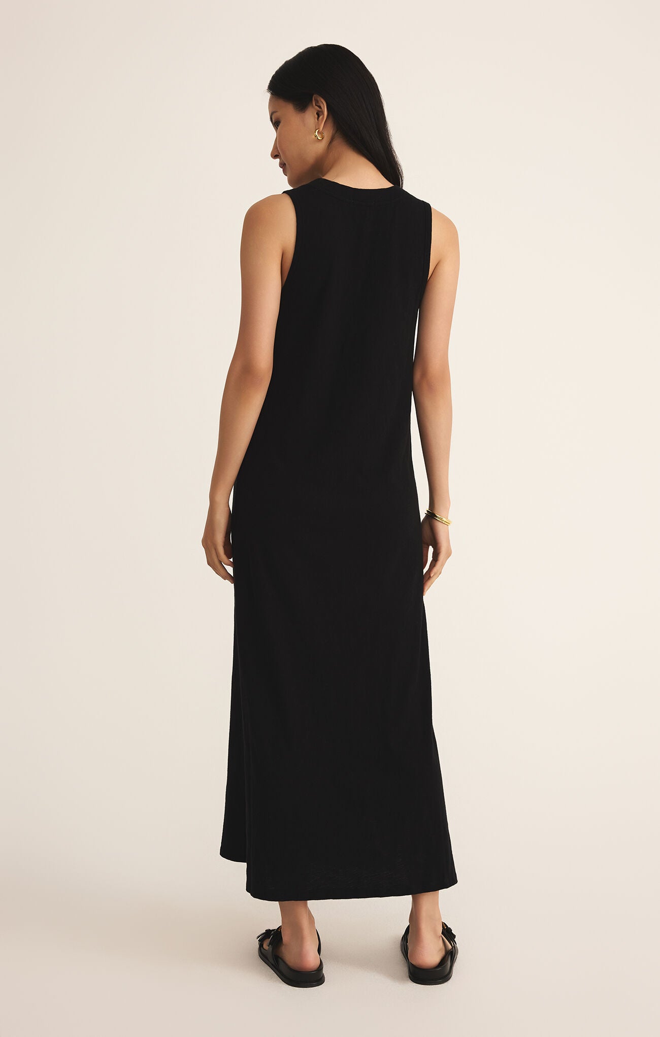 BLACK PALISADES MIDI DRESS