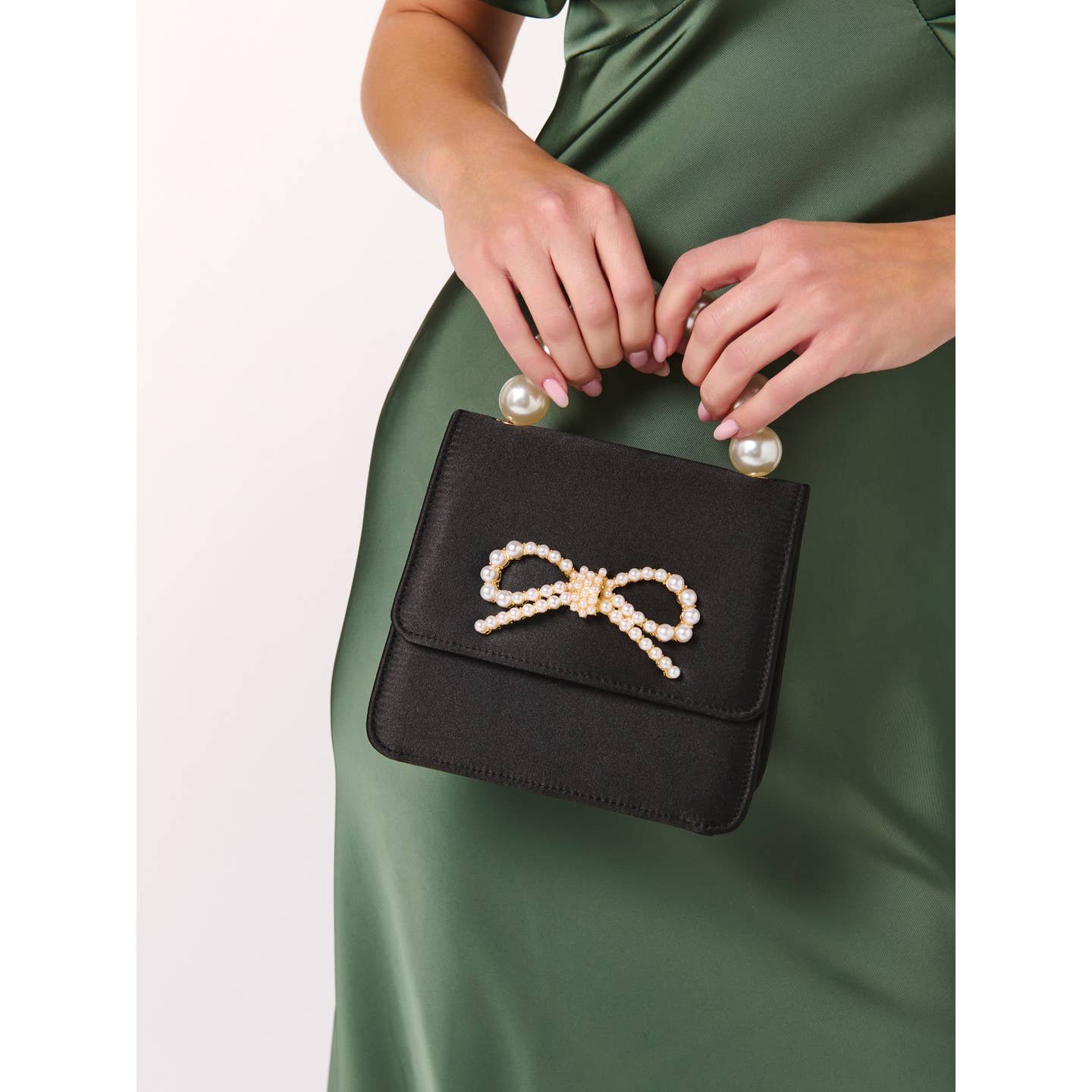Black Maude Mini Top Handle Bag