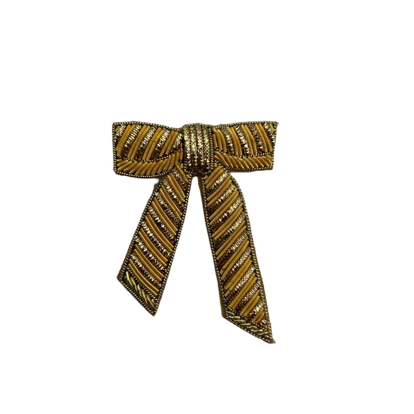 Jewelry Travel Pot in Teal Stripe with Bow