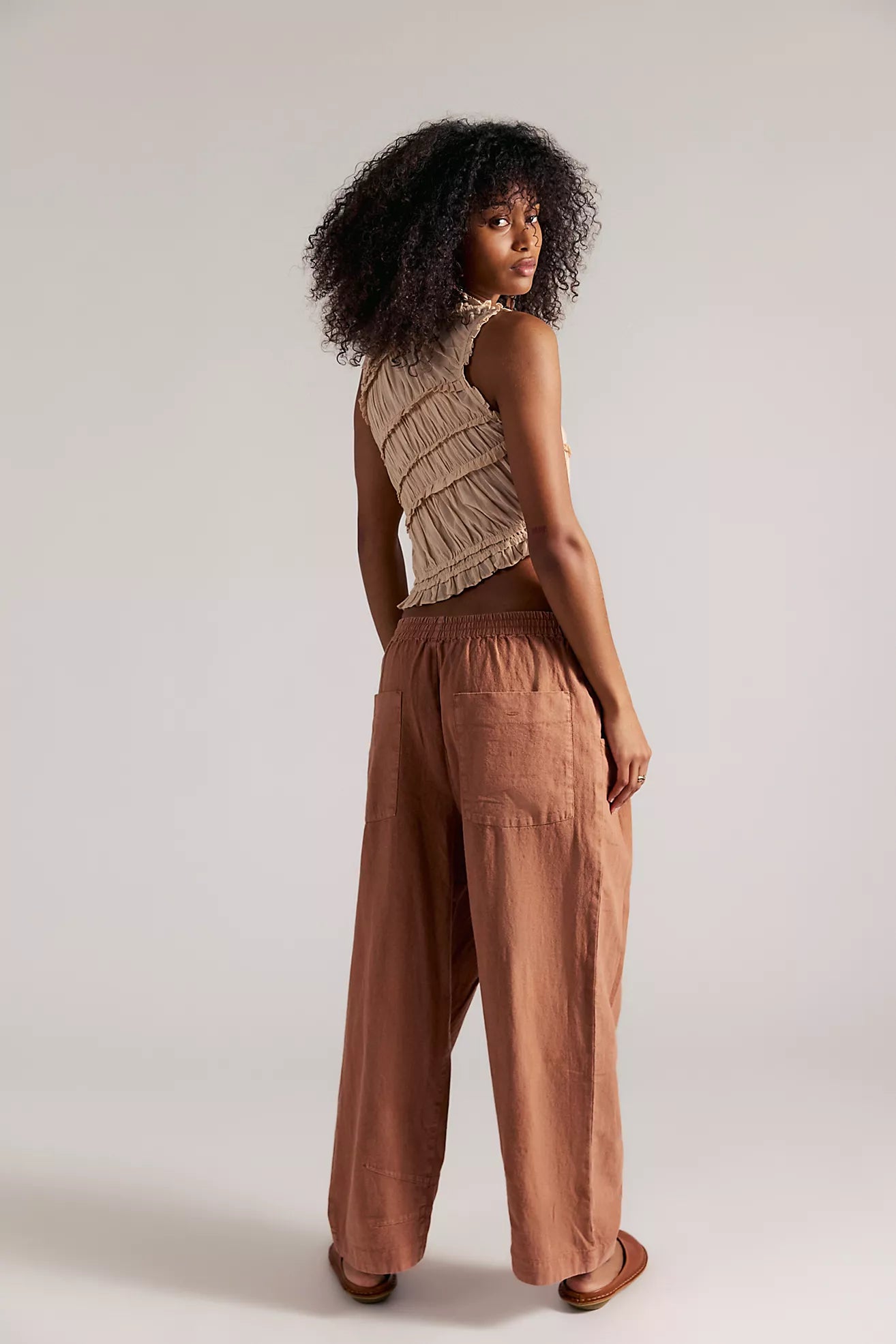 Brown Laid Back Pants