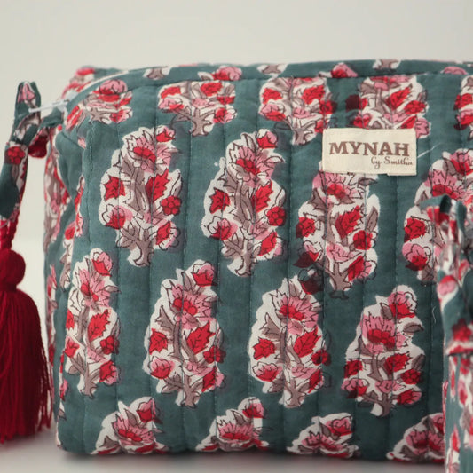 Emerald Motif Travel/Make Up Bag-Large Only