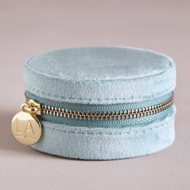 Mint Velvet Round Travel Jewelry Case