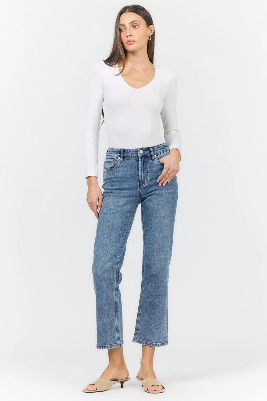 Anika Straight Leg Jean Hazlett