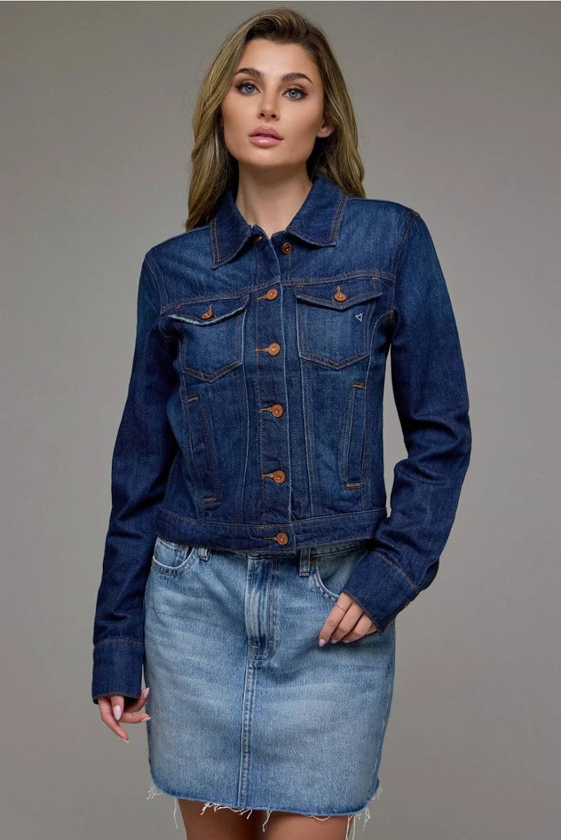 Dark Wash Classic Fitted Trucker Jacket