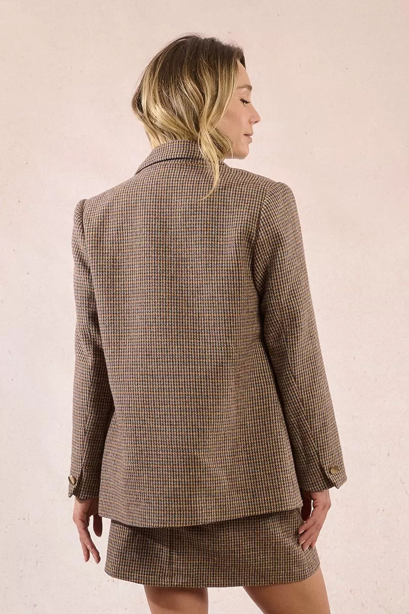 Houndstooth Blazer Jacket