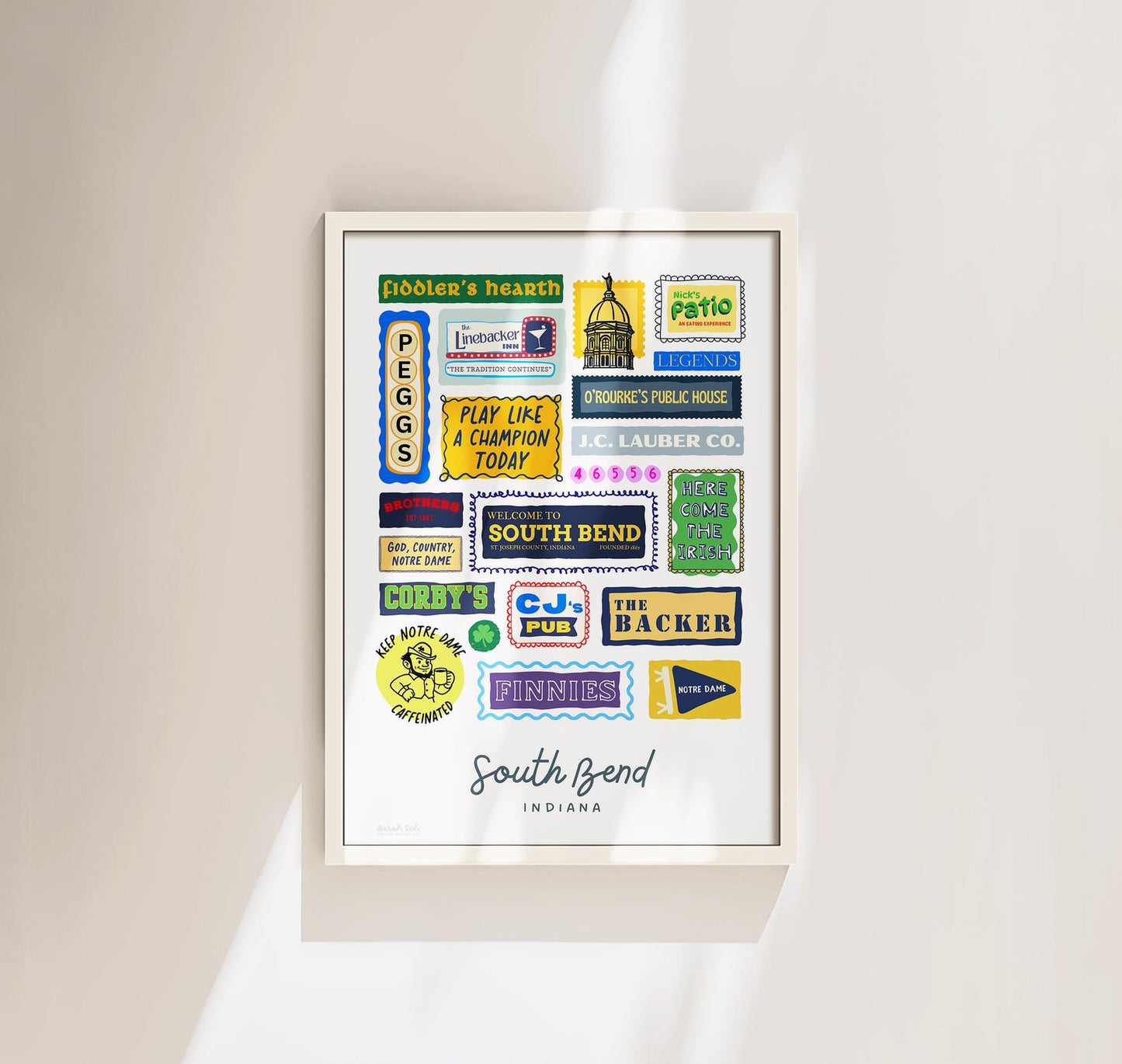 South Bend Framed Art