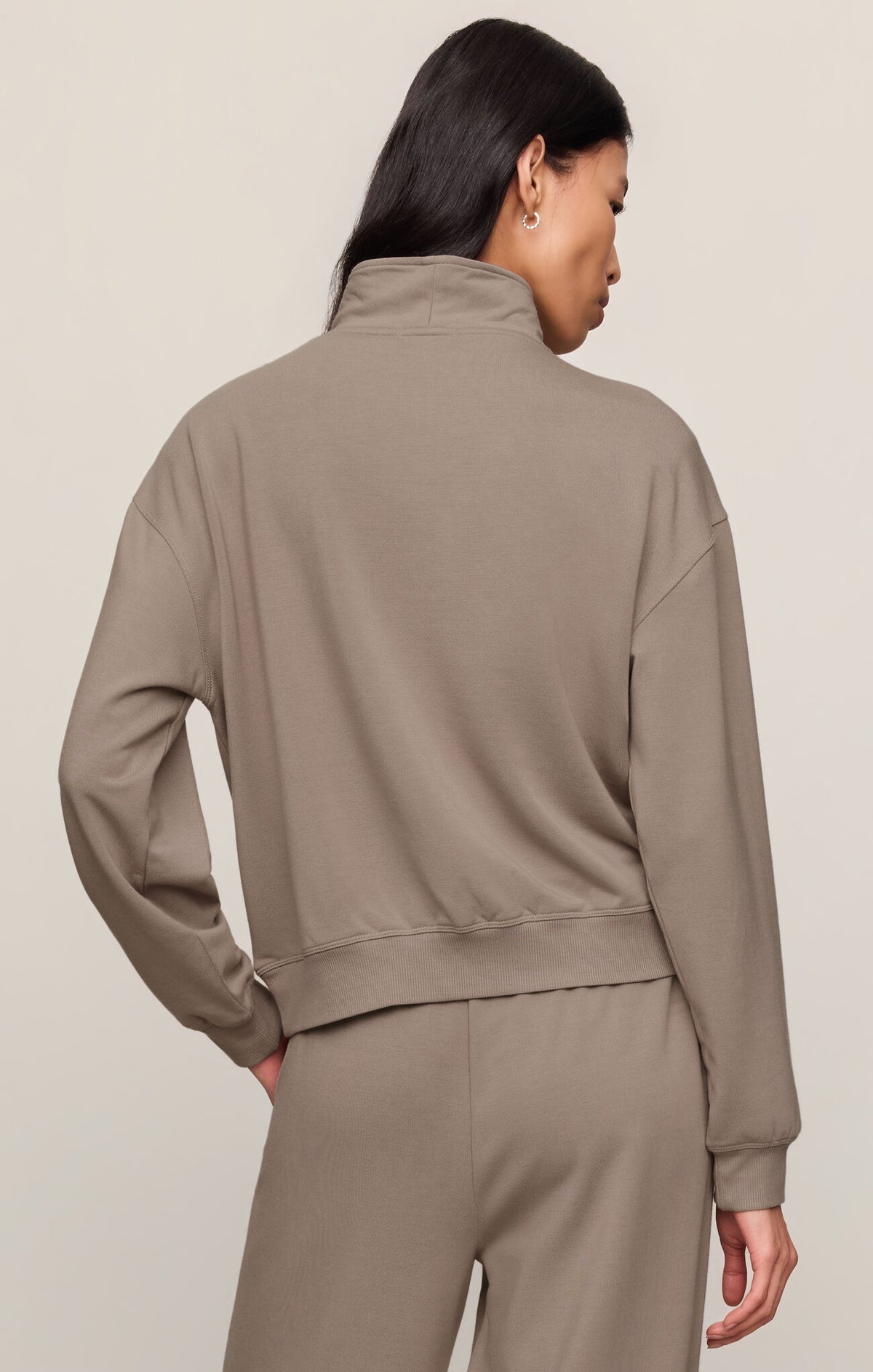 Wild Mushroom Gate Check Modal Sweatshirt