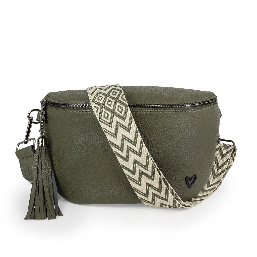 Olive Kimberley Vegan Leather Crossbody