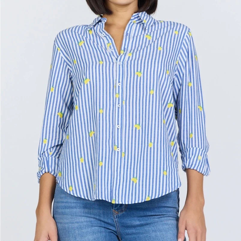Lolita Button Down - Blue Lemon