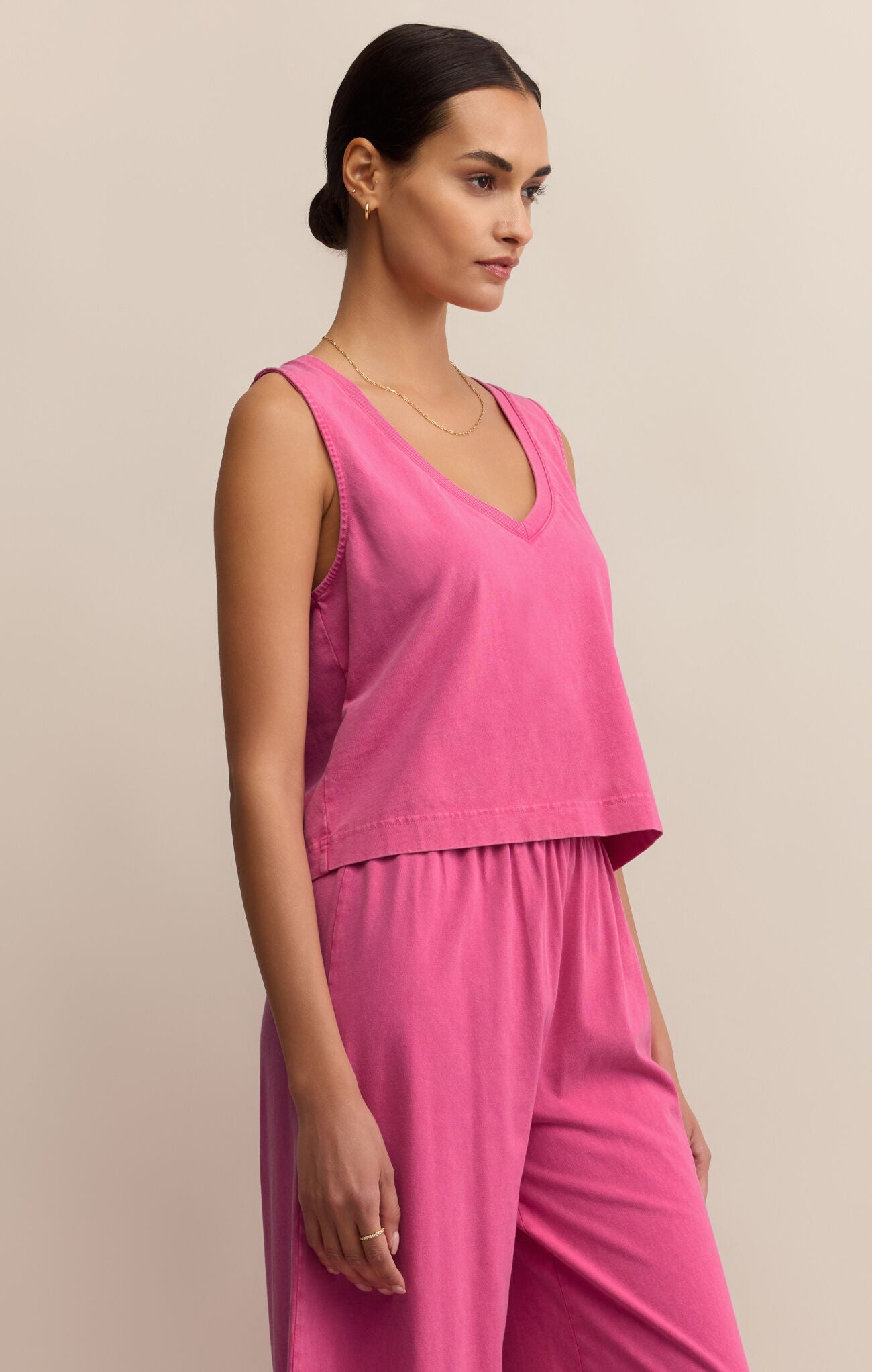 Pink Sloane V-Neck Top