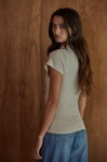Ivory Mock Neck Short Sleeve Knit