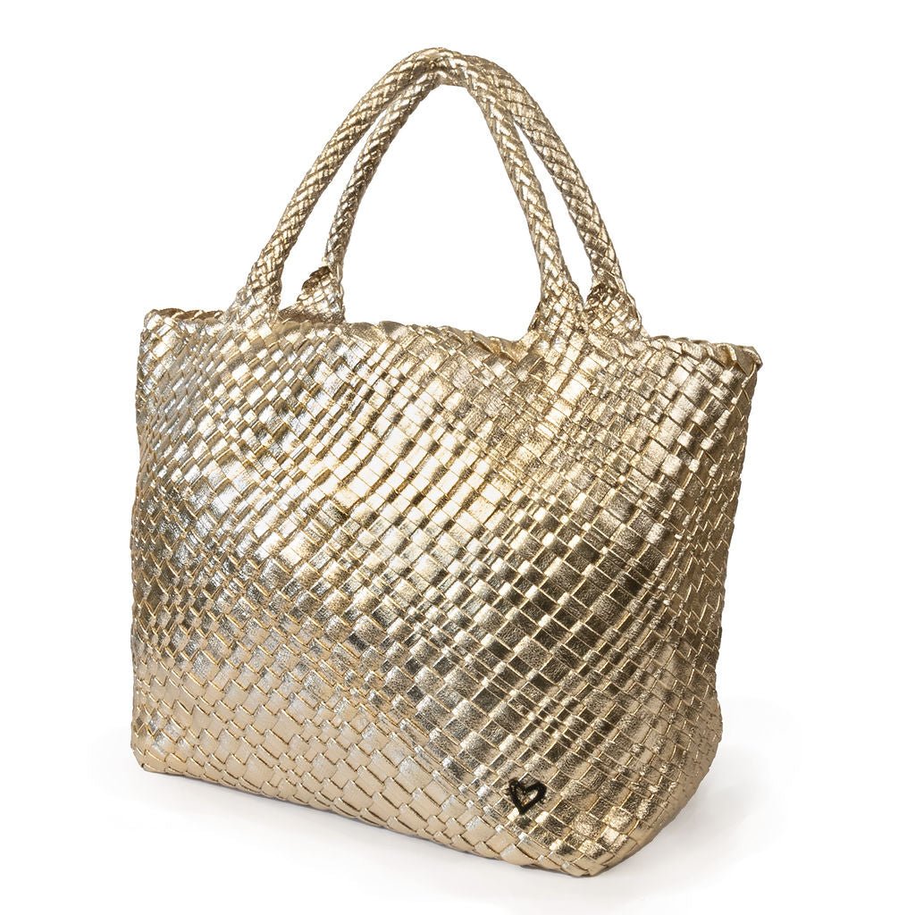 Gold London Large Woven Tote