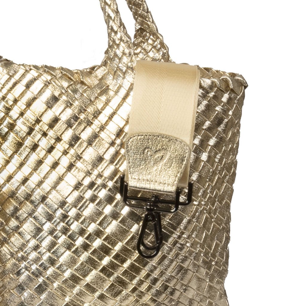 Gold London Large Woven Tote