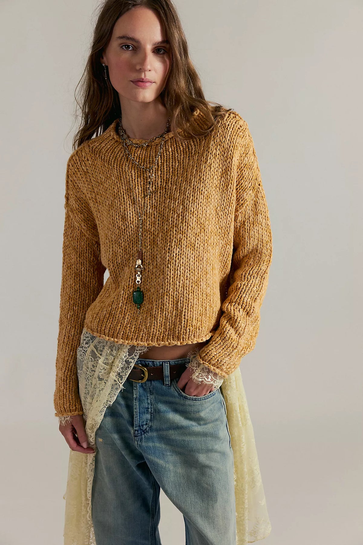 Sweet Potato Opal Rollneck Sweater