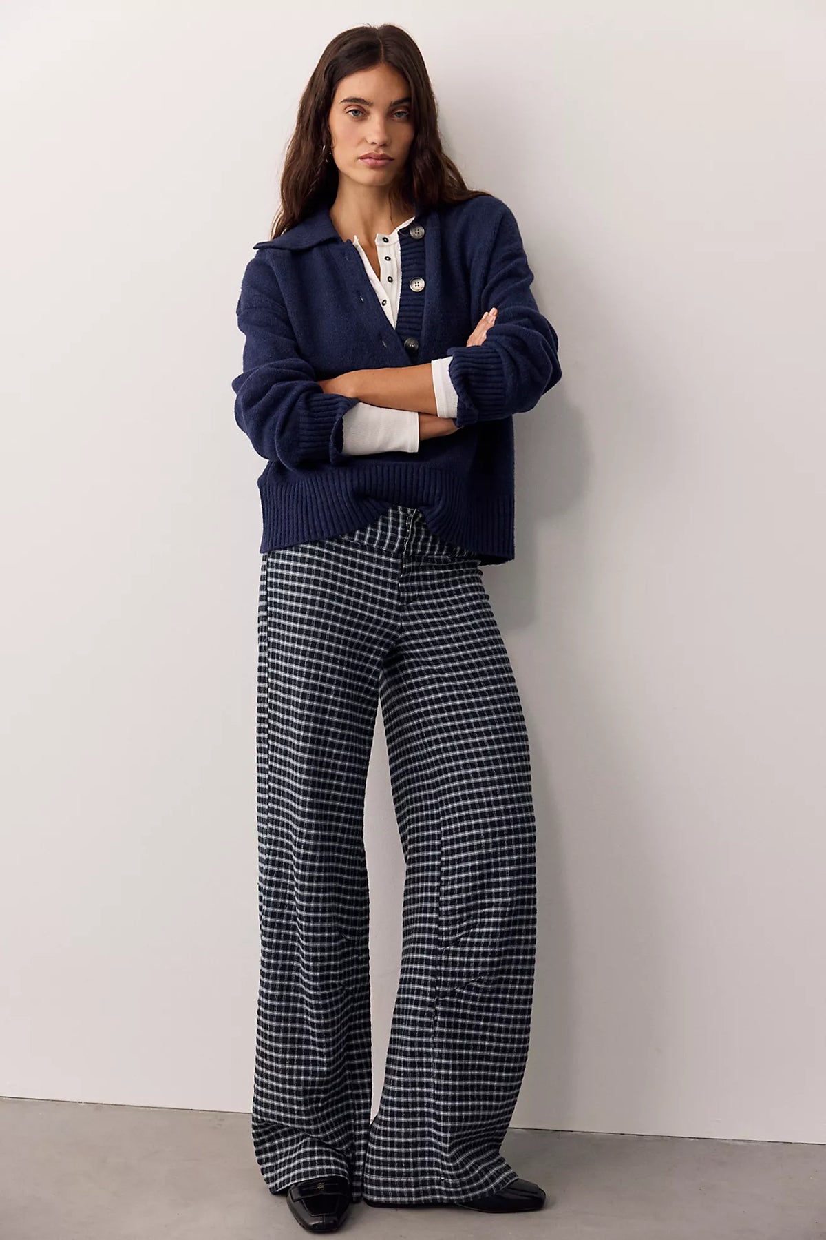 Navy Trading Up Polo Sweater