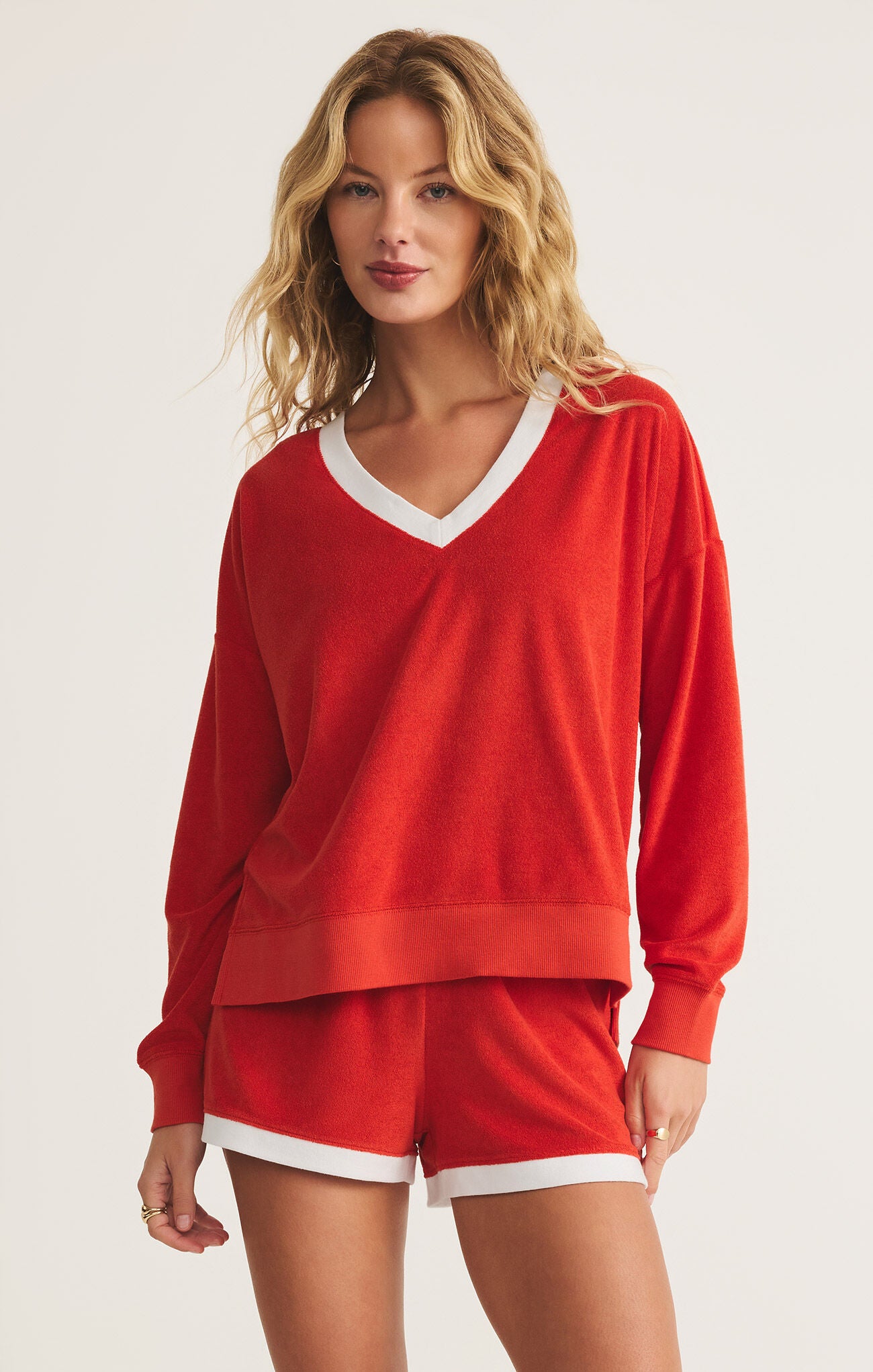 Marx V-Neck Terry Sweatshirt