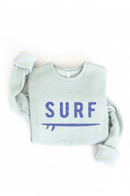 Dusty Sage Surf Graphic Sweatshirt