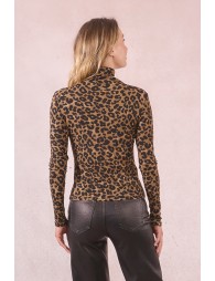 Leopard Print Turtleneck