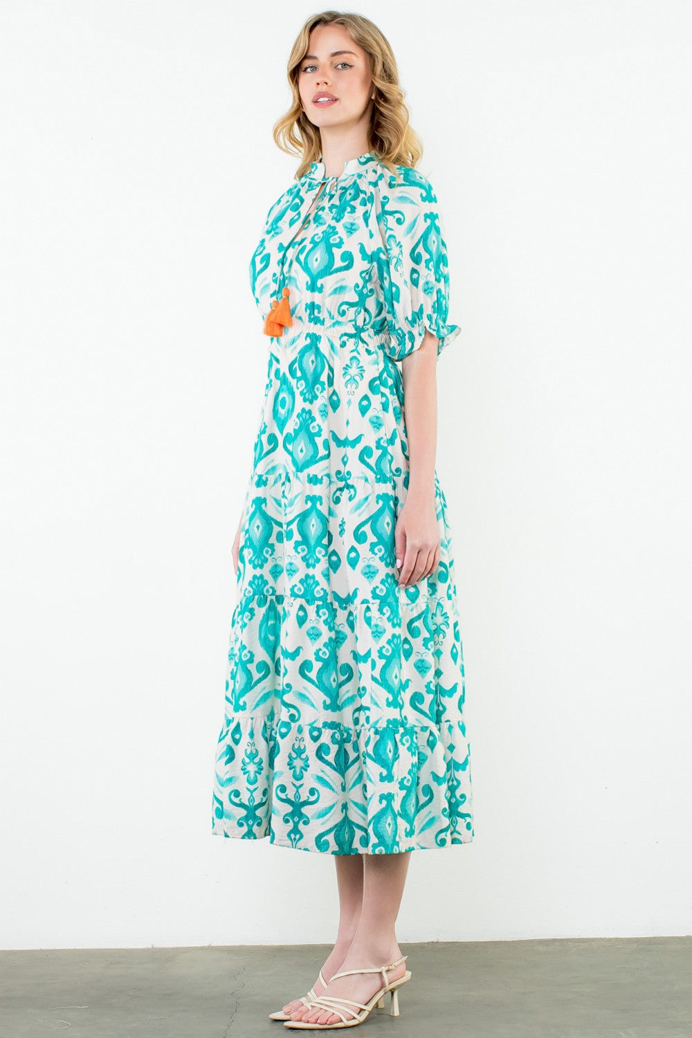 Green Floral Maxi Dress