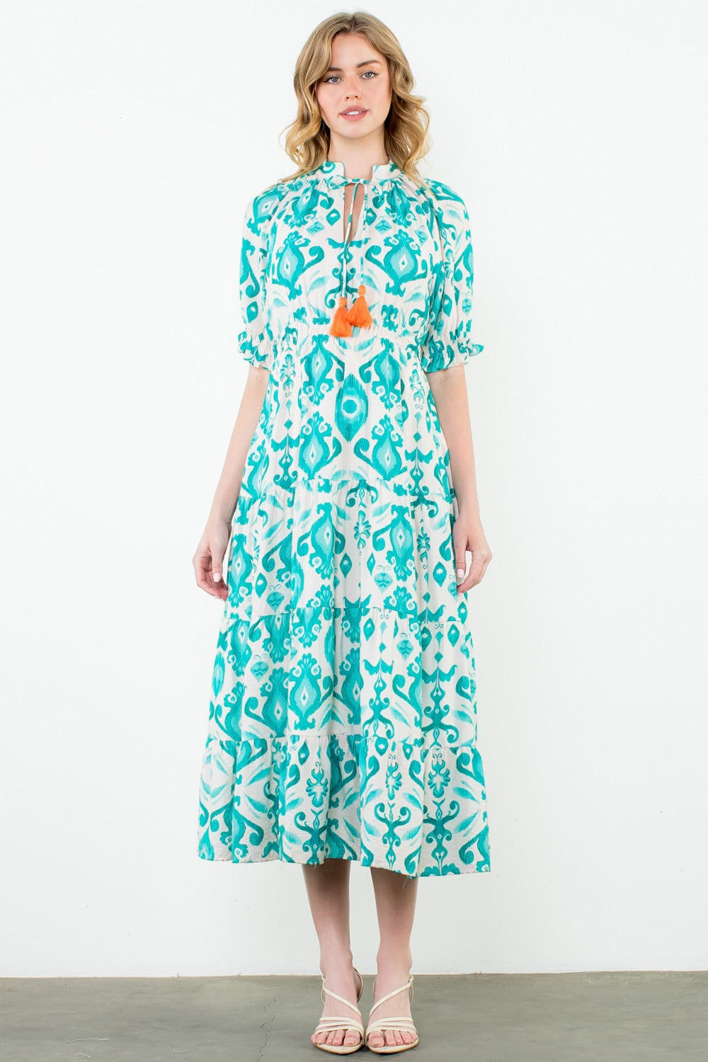 Green Floral Maxi Dress