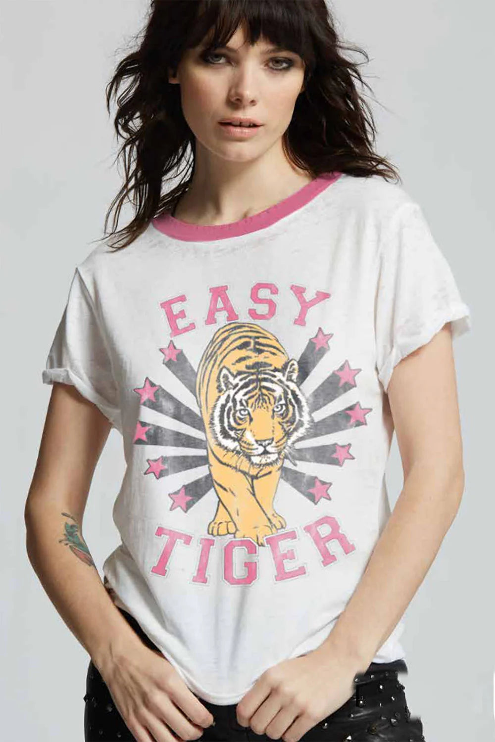 Easy Tiger Burn Out Tee - White