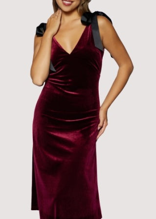 Burgundy Midi Dress
