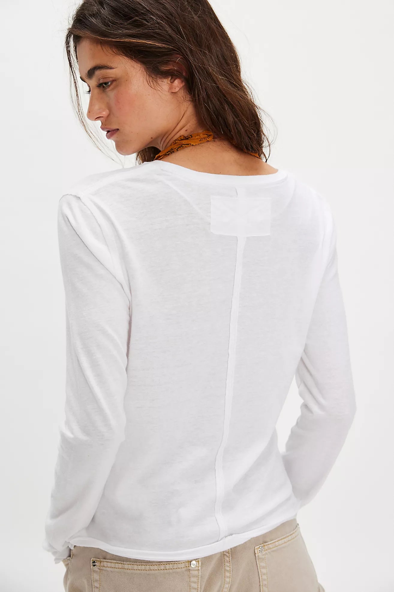 White Nova Tee Shirt Long Sleeve