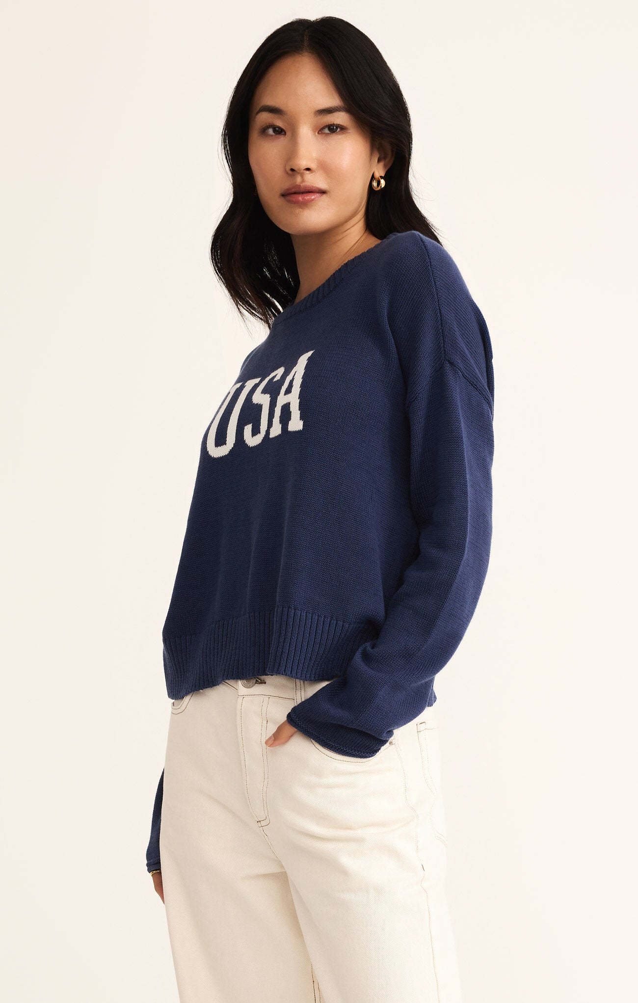 Navy Sienna USA Sweater