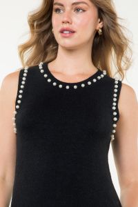 Knit Top With Pearl Detail
