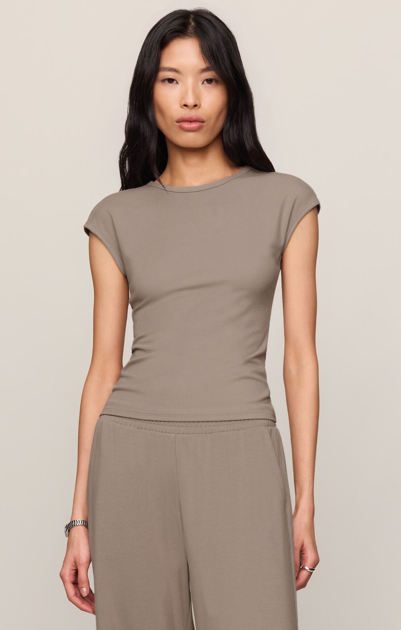 Wild Mushroom Soft Trace Second Skin Top