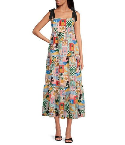 Printed Tiered Maxi Dress