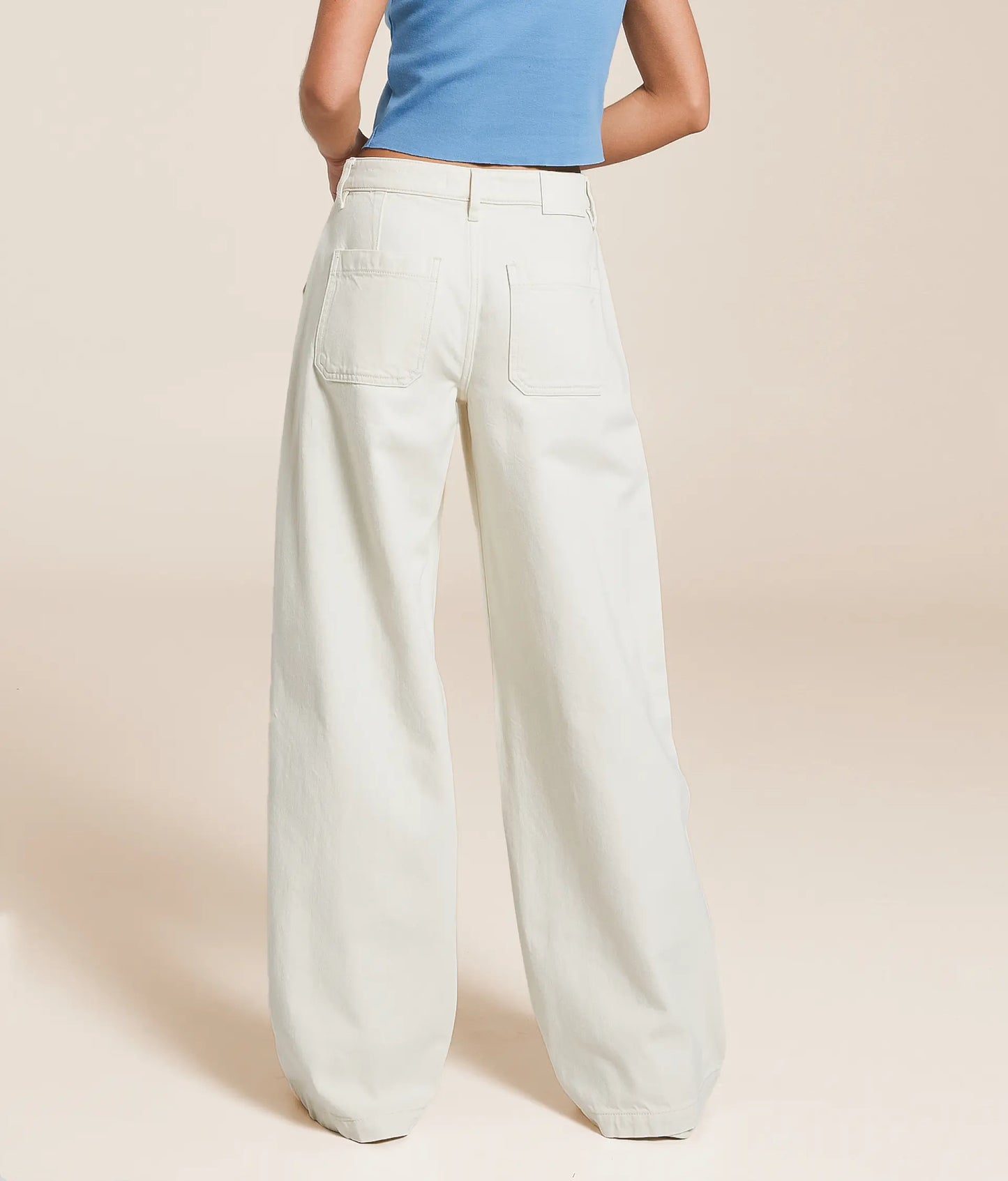 Ecru Nori High Rise/Wide Leg Jean