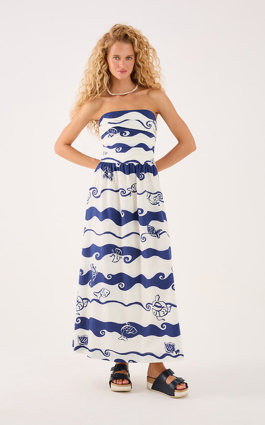 Paint Print Maxi Dress