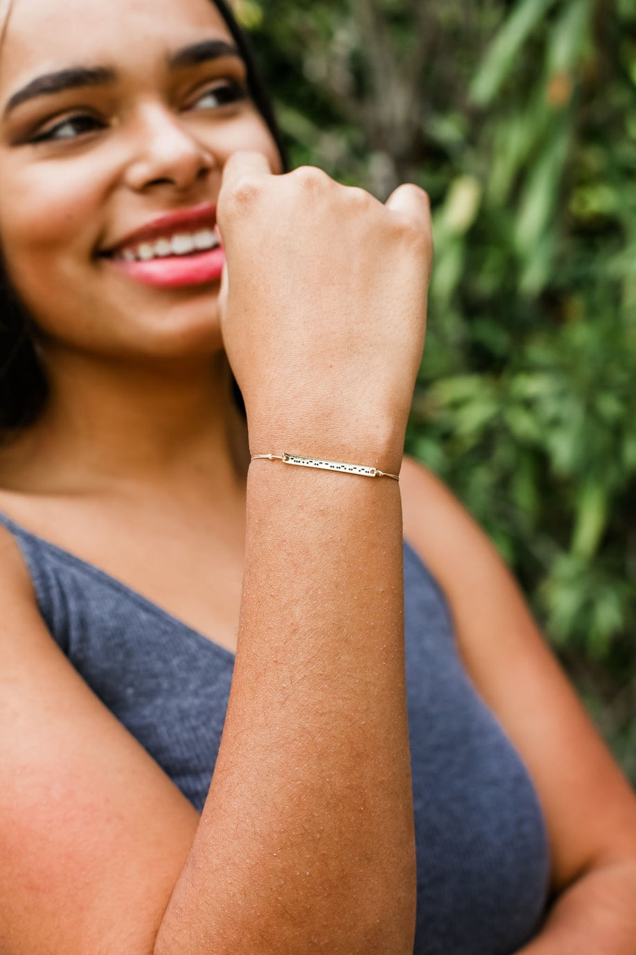 Morse Code Beautiful Bar Bracelet