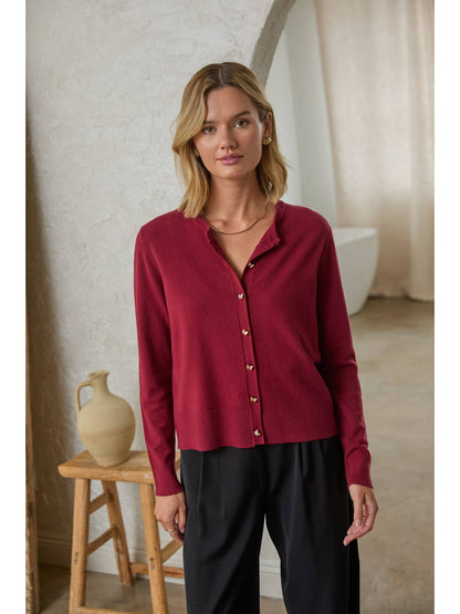 Burgundy Soft Knit Sweater
